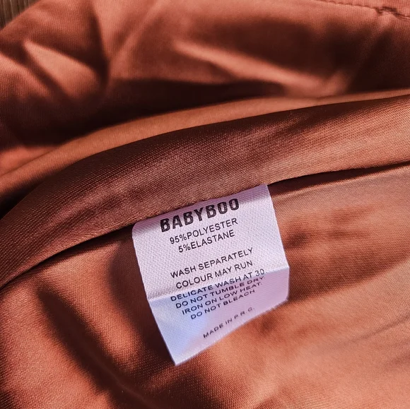 Elegant Backless Satin Dress - Brown - Picture 6 of 9